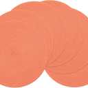 SHACOS Round Braided Placemats Set of 6 Washable Cotton Polyester Round Placemats for Kitchen Table 15 inch Round Table Mats (Coral, 6)