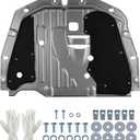 Carbon Steel Engine Splash Shield fit for Honda Civic 2016 2017 2018 2019 2020 2021, Front Engine Case Guard Under Car Shield Cover Replace OEM 74110-TBA-A00, 90674-TY2-A01