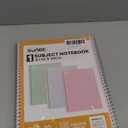 SUNEE Spiral Notebooks, 3 Pack, 1-Subject, College Ruled Paper, 8" x 10-1/2", 70 Sheets per Notebook, Assorted Pastel Colors Spiral Notebooks for School