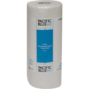 2 x Georgia-Pacific Pacific Blue Select 2-Ply Perforated Paper Towel Rolls by GP PRO, 27385, Sheet Roll (White)