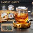 Glass Tea Cup 17.6oz, Best Mom Ever Mothers Day Cup with Gift Box, Gifts Mug for Mom, Glass Mug Teacup, Tea Cups for Mom Birthday, Perfect for Grandma & Daughter.