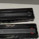 2 Pcs 31.5-inch Iridescent Lightsaber Blade with Hit-Sensitive Sound and Fog Effect | Type-C Charging | Perfect for Rave Parties, Cosplay, and Showcases (Black & Red Dual Pack)