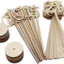 ABOOFAN 40pcs Wooden Table Numbers Holders for Wedding Seating Chart 1-40 with Round Base