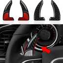 Steering Wheel Shift Paddles for 2015-2023 Dodge Challenger Charger Durango Chrysler 300 200 / for 2014-2023 Jeep Cherokee Accessories Carbon Fiber Stickers, Not fit SRT/Hell CAT