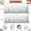 Winter Snowy Pine Tree Forest Body Pillow Cover 20x54, Farmhouse Christmas Tree Landscape Long Body Hug Pillow Pillowcase for Bed Couch Kids Adults