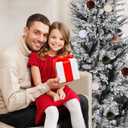 SUPREME XMAS 12 Pcs Christmas Tree Ornaments Set, 80mm/3.15in Large Velvet Christmas Ornaments for Xmas Tree Decorations Shatterproof Hanging Flocked Balls Ornaments Holiday Party Indoor Home Decor