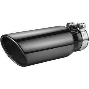 A-KARCK Exhaust Tips Black Chrome 3" Inlet, Muffler Tip with Never Fading and Peeling Coating, 3" Inlet to 4" Outlet 12" Long