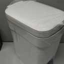 JiatuA Small Bathroom Can with Lid Soft Close, 2.6 Gallon Step Garbage Can Slim Bin Wastebasket for Kitchen Bedroom Office Living Room Toilet College Dorm, White