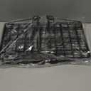 MSERCUOR Freezer Organizer Bins, 2 Pack Stackable Deep Chest Freezer Organizer Bins, Foldable Freezer Baskets with Handles, Black Freezer Storage Organizer Baskets for 5/ 7 Cu.FT Sort Frozen Meats