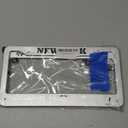 2Piece Silver License Plate Frames for Yankees, Rustproof Aluminum Alloy NY License Plate Frames US Standard License Plate Holder with Screw Caps Set