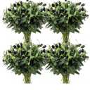 Norme 1 Pack Mini Faux Olive Leaves Stems for Small Vases 11 Inch Artificial Olive Branches with Lifelike Olives Artificial Indoor Greenery Decor for Home Office Wedding Party Centerpieces Decor