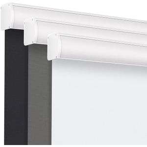 Grandekor Cordless Roller Shades for Windows, Blackout Blinds Room Darkening Pull Down Shades with Free-Stop System, Thermal Insulated UV Protection for Home Office, White 34"x72"
