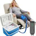Cold Therapy Machine for Knee Replacement with Programmable Timer, Ice Machine After Surgery, Cryotherapy Pain Relief & Swelling Reduction Post-Op, Compression Pad for Knee, Ankle and Elbow