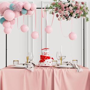 Fomcet Over The Table Rod Stand with Clamps 13"-42'' Tall 29"-98" Length Metal Black Adjustable Table Arch Hanging for Wedding Birthday Party Christmas Anniversary Decoration