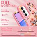 for Samsung Galaxy A15 5G Phone Case - Women Girls Cute Cover Girly Aesthetic Kawaii Unique Design Teens Floral Flowers Heavy Duty Shockproof Protective Case for Galaxy A15 5G 6.5 Inch