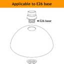 Alabaster White Glass Lamp Shade Replacement for Floor Lamp,E26 Base 1-5/8 Inch Fitter 7.4 Diameter, 3.74 Height,Replacement Glass for Wall Lamp