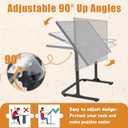 Doerpuz Puzzle Table 1500pcs,Adjustable Height and 90up Angles Puzzle Board for Saving Storage Space,Aluminum Jigsaw Puzzle Tables for Adults with Drawers