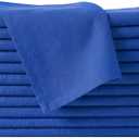Cloth Napkins Set of 12, 100% Cotton Fabric Reusable Dinner Napkins, 18 x 18 Inch Washable Table & Kitchen Napkins for Everyday Dining, Entertaining, Home & Restaurant Use, Blue