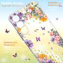 for Samsung Galaxy A17 Case 5G 6.7", [10FT Military Grade Drop Test] Flowers Planet Soft Slim TPU Protective Shockproof Phone Case Cover (Purple Sweetheart)