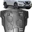 Front Engine Splash Shield for Nissan Rogue 2014-2020 Engine Guards Suitable for Nissan Rogue Under Engine Cover Mud Flaps Directly Replace Original One Black