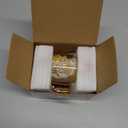 Luka Tech Enamel flower Leadfree Glass Coffee Mugs Tea Cup with Steel Spoon, Best Birthday Gifts For Women Wife Mom Friends Mothers Valentines Day Christmas (PurpleTall)