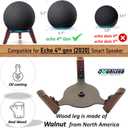 Real Wood Stand for Echo (4th Gen) Speaker (2020),Tripod Holder Accessories Protect Alexa Speaker for Sound Better,Secure Stable Wooden Mount with Metal Frame for Echo Newest Model 2024 (Walnut)