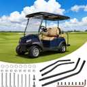10L0L Golf Cart Front Roof Strut Brackets for Club Car Tempo with Steel Screw Bushings Repair Kit, Heavy Duty Strut Support Reinforcement Repair