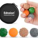 Fidget Toys Adults  4PCS Magnetic Silicone Stress Balls for Anxiety, Focus & ADHD Relief, Textured Sensory Desk Gadgets, Stocking Stuffers or White Elephant Gifts for Men Women Teens (Earth Tone)