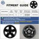 17 Inch Black Wheel Covers for 2008-2012 Chevrolet Malibu LS, Fits 17" OEM Steel Wheel 9597624, Direct Replacement 9596923 & 9596921, Snap-On ABS Hubcaps, 4-Pack