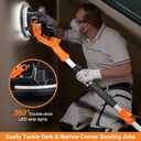 Drywall Sander, 1000W Popcorn Ceiling Removal Tool, Automatic Drywall Sander with Vacuum Dust Collection, LED Light, 6 Variable Speed 800-2200RPM, Foldable & Extendable Handle,15Pcs Sanding Discs