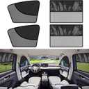 5 x ZATOOTO Car Window Shades for Side Windows 4 Pack Car Window Covers for Privacy Half Blackout & See-Through UV Protection & Cooling Magnetic Car Window Curtain Universal for Camping Travel In-Car Rest