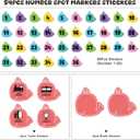 SICOHOME Line up Spots for Classroom Floor - 42Pcs Floor Numbers for Classroom Lining up Number Stickers for Back to School Kindergarten Preschool Elementary Supplies