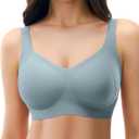 Womens Seamless Wireless Bras Supportive Push Up Bralettes (S)