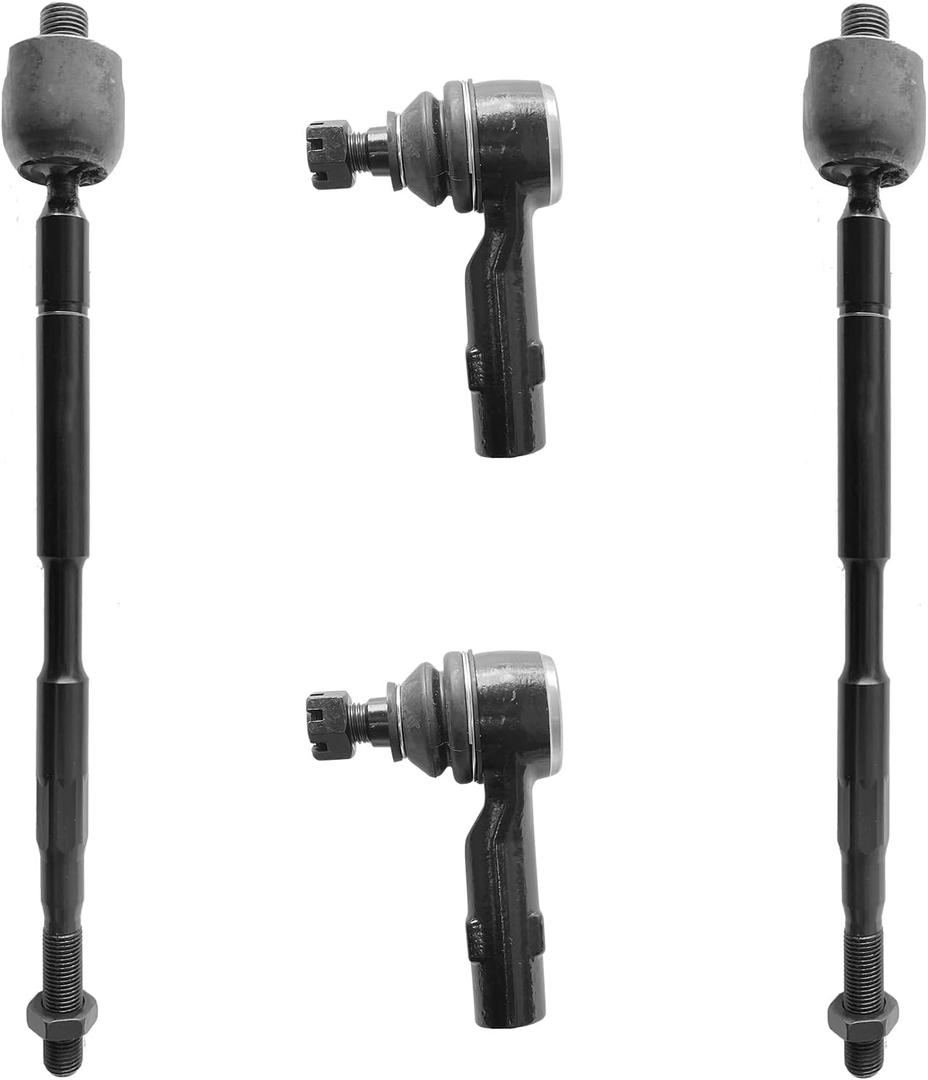 4pc Front Outer Tie Rod Ends and Front Inner Tie Rod End Kit ES800333 EV800909 for Honda Odyssey 2011 2012 2013 2014 2015 2016 2017, Steering Tie Rod Ends for Honda Odyssey, Outer Inner Tie Rod