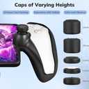 4 in 1 Accessoris Set Compatible with Playstation Portal, EVA Hard Carrying Case for PS5 Portal, Silicone Protective Cover,2 Pcs Screen Protector,10 Thumb Grip Caps,Ps Portal Accessories Black