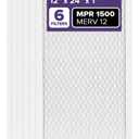 Filtrete 12x24x1 AC Furnace Air Filter, MERV 12, MPR 1500, CERTIFIED asthma & allergy friendly, 3 Month Pleated 1-Inch Electrostatic Air Cleaning Filter, 6-Pack (Actual Size 11.69x23.69x0.78 in)