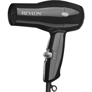 REVLON Travel Hair Dryer | Salon-Style Blowouts, Lightweight Design, 1875 Watts for Fast Drying with 2 Heat & Speed Settings for Drying and Styling Flexibility (Black)