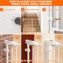 Pawtners No Bottom Bar Baby Gate for Stairs with Adjustable Width 31.5”-46”