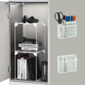 Neudeoc Locker Organizer and Accessories Kit, Includes Mesh Locker Shelf and Magnetic Pen Holder, Suitable for School, Work, Kitchen and Bathroomn (Pack of 4, White) (12 Iinch-4 Pieces) Neudeoc Locker Organizer and Accessories Kit, Includes Mesh Locker Shelf and Magnetic Pen Holder, Suitable for School, Work, Kitchen and Bathroomn (Pack of 4, White) (12 Iinch-4 Pieces)