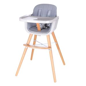 Foho Baby High Chair, Perfect 3 in 1 Convertible Wooden High Chair with Cushion, Removable Tray, and Adjustable Legs for Baby & Toddler