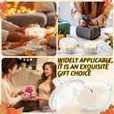 4 Pcs Pumpkin Shaped Candle Jar Fall Scented Pumpkin Spice Candles for Home Autumn Decor Natural Soy Wax Thanksgiving Gift (Transparent)