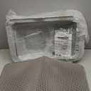 FURTIME Stainless Steel Litter Box with Lid, XL Extra Large Cat Litter Box for Big Cats, Enclosed Drawer Metal Litter Boxs with High Sided Enclosure & Mat, Front & Top Entry, Odor Free, Anti-Leakage (Silver)