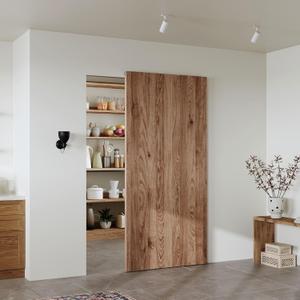 40" Concealed Sliding Barn Door Hardware Kit with Soft Close Mechanism for 32in Passage Opening, Hidden Aluminum Track System, Wall Mount for Interior Wooden Door (NO Door)