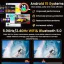 Android 15 Tablet,10 inch Tablets, Octa Core CPU, 12GB+64GB+512GB Expansion, 1280x800 Display Screen, Wi-Fi6, Dual Camera, 6000mAh Battery Tablet PC,Widevine L1 Google Kids Space