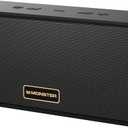 Monster S180 Bluetooth Speaker, 40W Wireless Speaker with 28H Playtime, Stereo Sound, Bluetooth 6.0, Support AUX, TF, Wireless Stereo Pairing, IPX6 Waterproof Speaker for Home, Outdoor