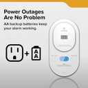 Kidde Carbon Monoxide + Explosive Gas, Natural Gas & Propane Alarm, Plug-in with AA Battery Backup, Digital Backlit Display, 85 dB Alarm, Rotating Plug, LED Status Indicators, 5th Edition, COPDLG