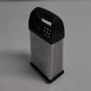 Urbanstrive Cheese Grater With Container Box Grater Stainless Steel Graters for Kitchen Cheese Shredder Parmesan Shredder Kitchen Gadgets Kitchen Tools Kitchen Gifts for Chef Dishwasher Safe Zester (Black)