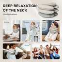 Neck Stretcher with Brace - Inflatable Cervical Traction Device for Neck Pain Relief, Adjustable Neck Support Pillow and Decompression Tool with 3+1 Chin Rest, Portable for Home, Office & Travel Use