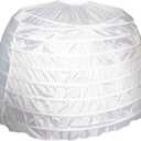 Plus Size Crinolina Para Vestido de 15 Victorian Rococo Pannier Hoop Skirt (9 Hoops-white)