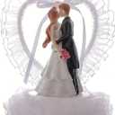 KIPETTO Wedding Cake Topper Romantic Bride and Groom Cake Topper for Wedding Valentine's Day Anniversary Birthday Party